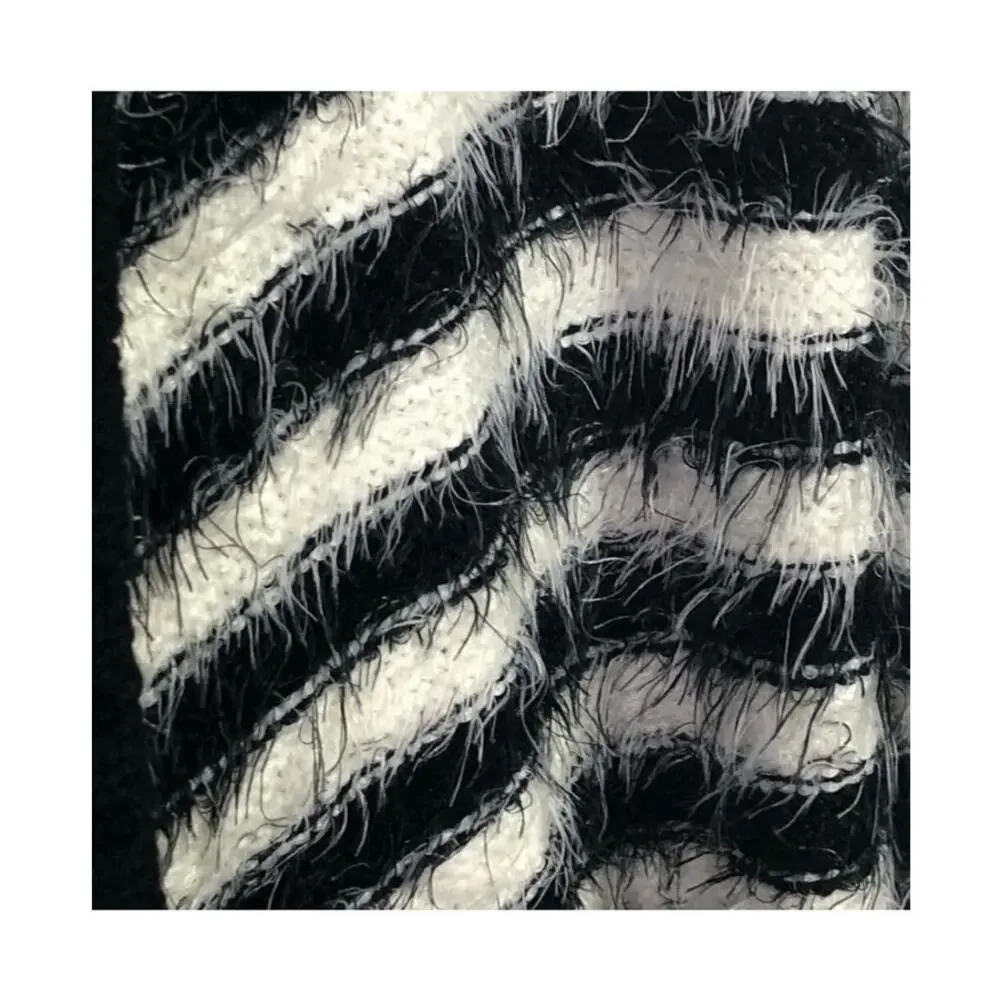 Anthropologie Pleione Eyelash Striped Cardigan NWT Large Open Front